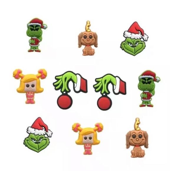 PVC Shoe Charm - Mini Grinch - 1 piece - Picture 2 of 2